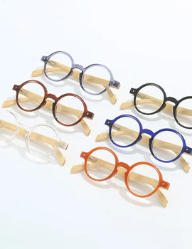 Round Reading Glasses Men Retro Prescription Eyeglasses Frame Colorful Frame Diopter +1-+4