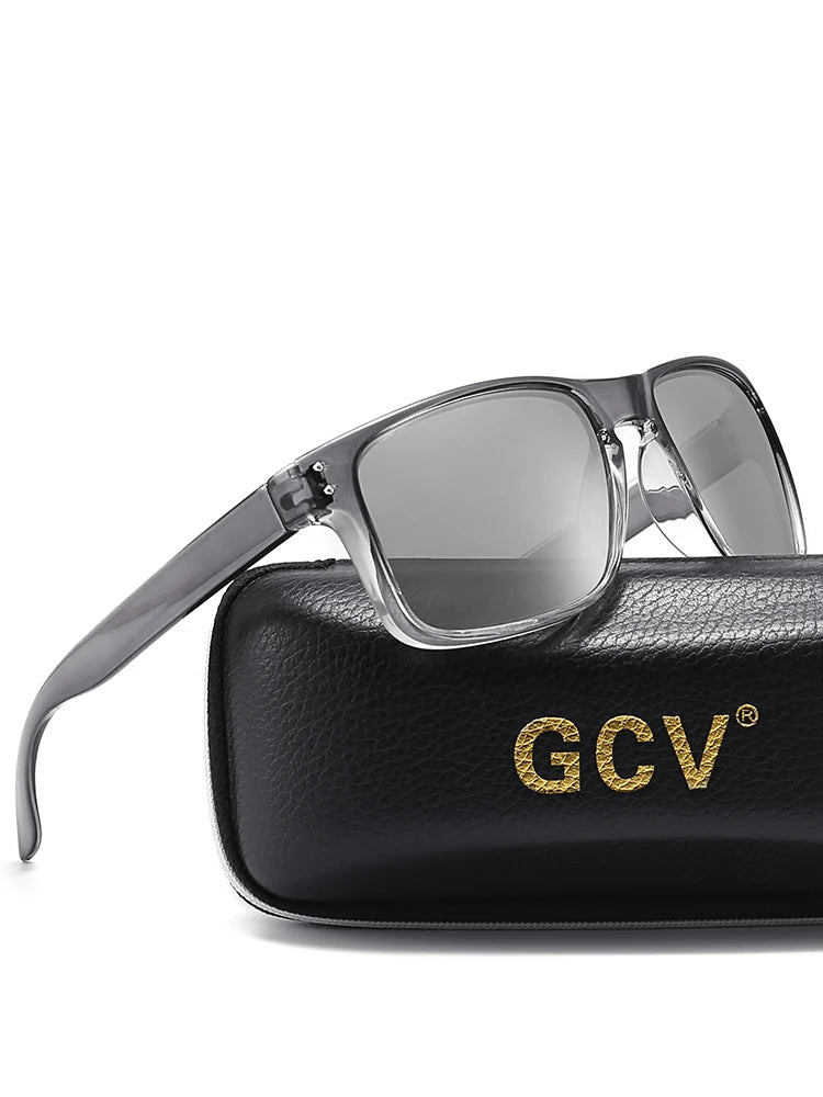 Retro Wrap Photochromic Polarized UV400 Sunglasses for Men Women Casual Fashion Eyewear