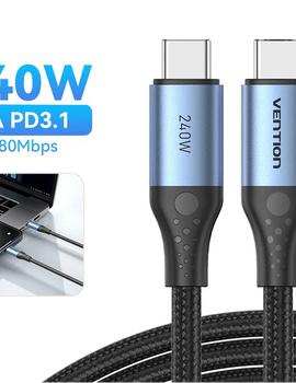 240W USB C to Type C Cable PD3.1 Fast Charging USB C to C Data Cable for MacBook iPhone 16 15 Samung Fast Charging Wire