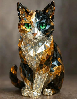 Creative Fake Crystal Animal Sculptures Mini Collectible Art Clear Statue Resin Animal Artwork Sculpture for Home & Office