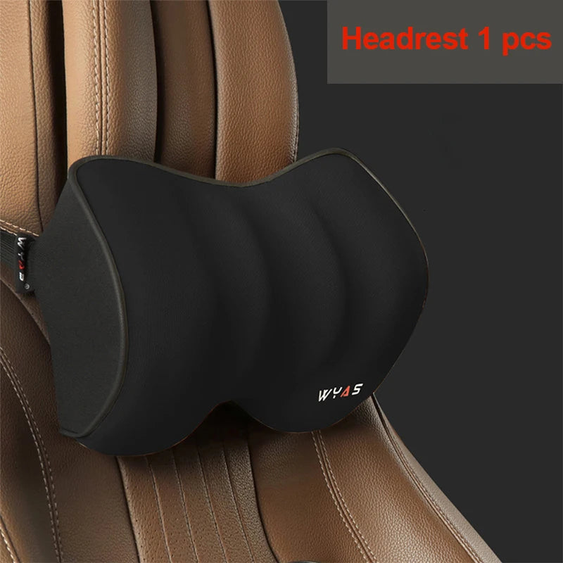 Car Lumbar Support Headrest Neck Pillow Support Universal Soft Neck Pillows Cushion Car Memory Foam Lumbar Pillow Back Support