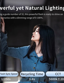 Camera Flash Speedlite Wireless On-Camera Speedlite for Sony for Canon for Nikon for Fuji for Olympus for Pentax