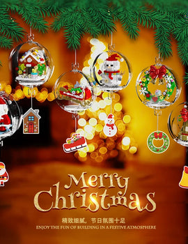 Christmas Pendant Ball Building Blocks Mini Bricks Bell Snowman Santa Claus Christmas Tree Decorations For Home Christmas Gifts