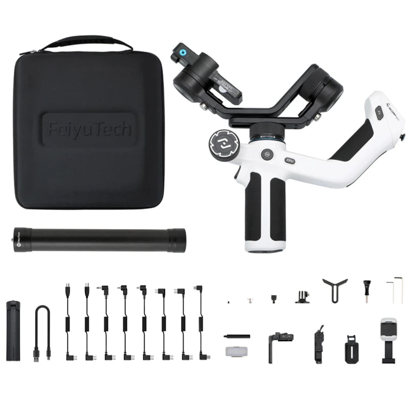 Mini 2 Handheld Gimbal 3-Axis Mirrorless & Action Camera Smartphone with AI tracker Magnetic Fill, 1.2kg Payload