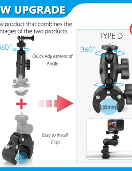 for GoPro 11 10 9 8 Motorcycle Accessories Holder Handlebar Mirror Mount Bike Bracket for DJI OSMO insta360 Action Camera