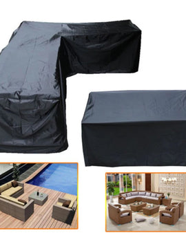Corner Outdoor Sofa Cover Garden Rattan Corner Furniture Cover V Shape Waterproof Sofa Protect Set All-Purpose Dust Covers