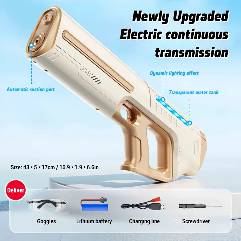 Fully Automatic Water Storage Gun Large Capacity Electric Water Absorbing Water Blaster