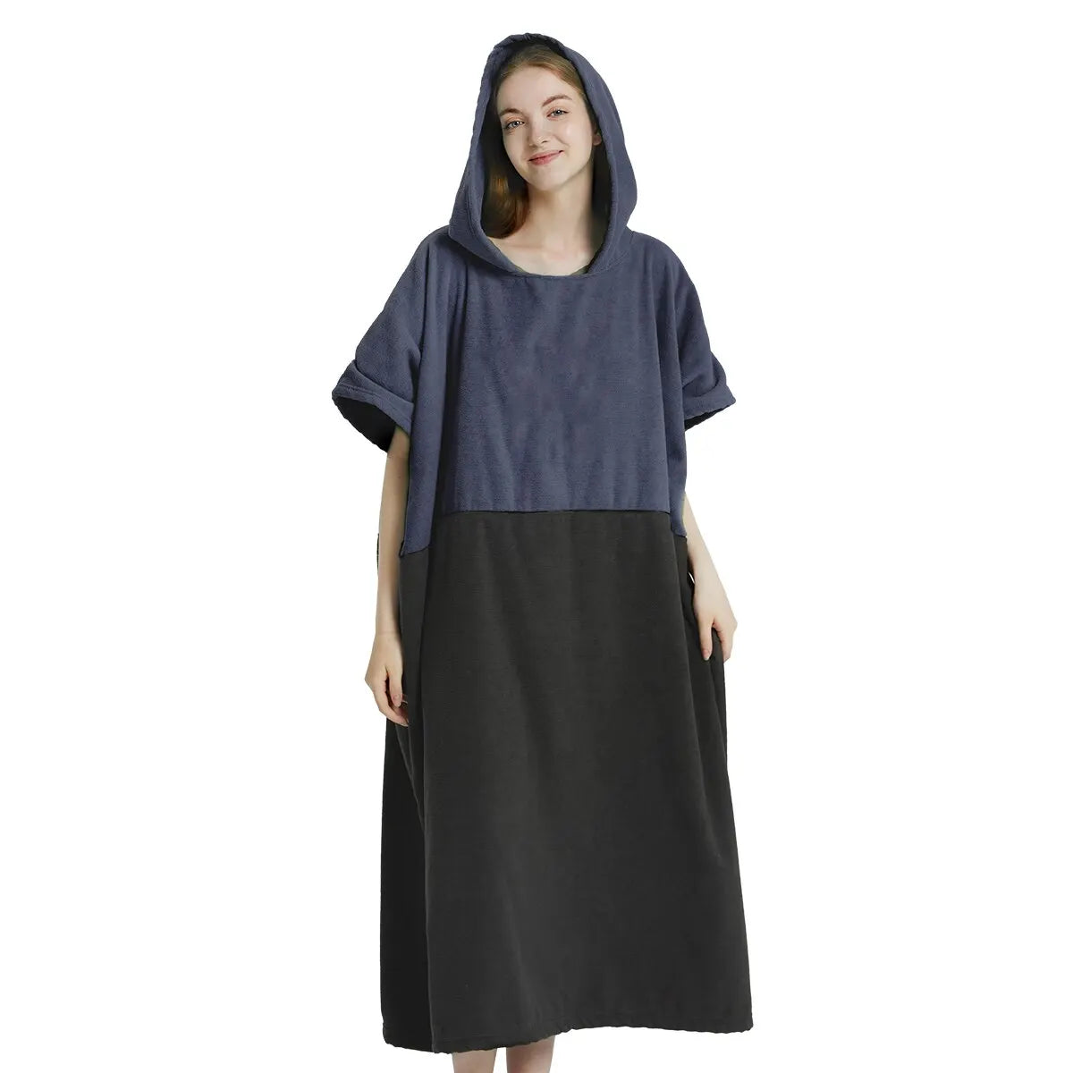 Quick Dry Microfiber Surf Poncho Towel with Hood for Adults