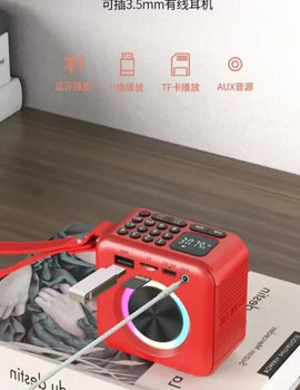 SANSUI U3 Portable Bluetooth Speaker with Deep Bass Supports TF Card USB FM AUX Hands Free Call for Outdoor Indoor Party