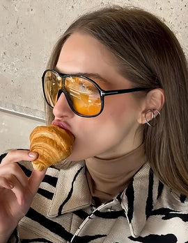 Retro Sunglasses T-Piece Large Frame Sun Glasses Trend Man Toad Eyewear Outdoor Fashion Sunscreen Eyeglasses UV400