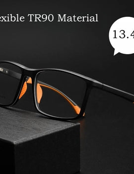 Fashion Ultra-light Flexible TR90 Basketball Eyewear Square Optical Prescription Sports Glasses Frame Men and Women
