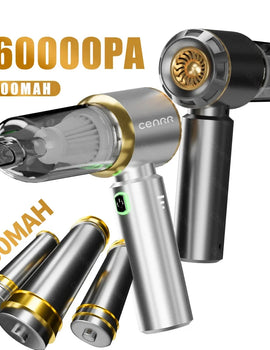 Mini Car Vacuum Cleaner 360000PA Powerful Cordless Wireless Car Cleaner Hand Held Portable Vacuum Cleaner Home Appliance