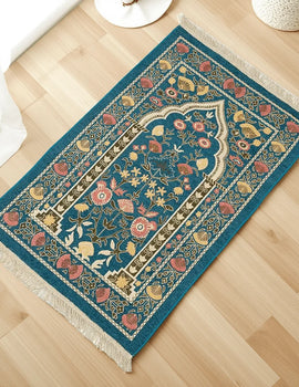 Muslim Prayer Rug Floral Pattern Prayer Mat Islamic Prayer-Rug for Ramadan Islamic Muslim Great Gift for Family Friends