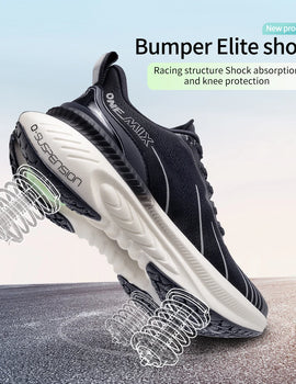 Cushioning Running Shoes For Men Suitable Heavy Runners Lace Up Sports Women Non-slip Outdoor Athletic Male Sneakers