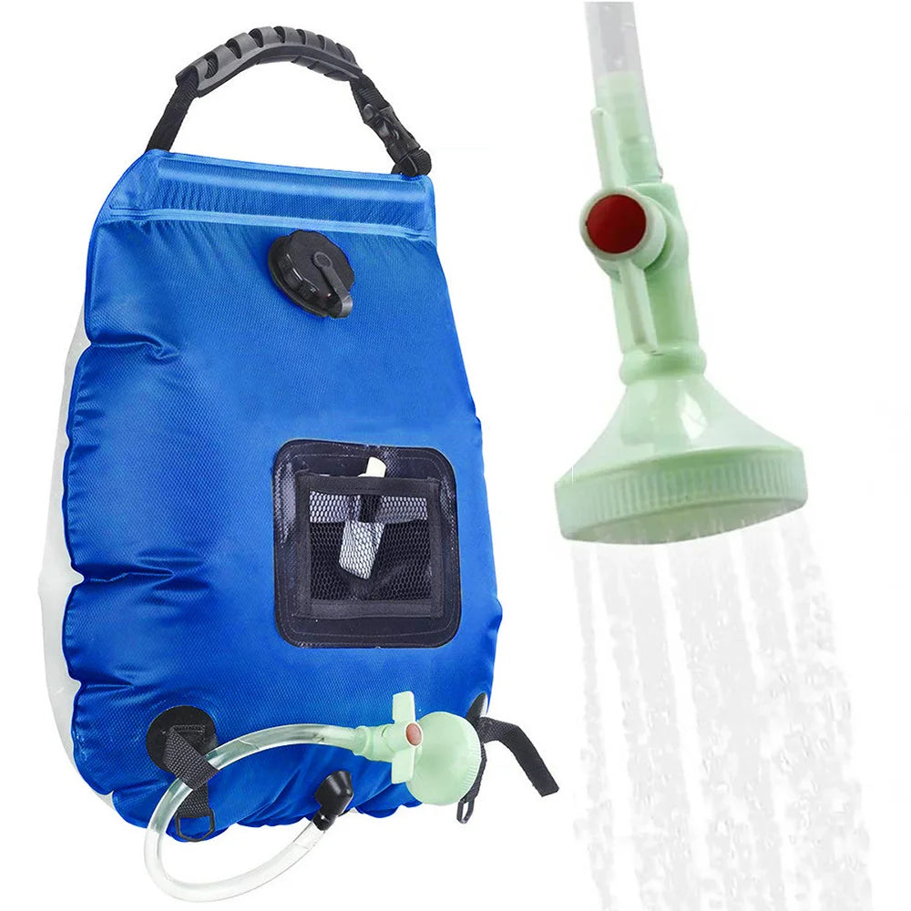 20L Solar Heated Camping Shower Bag with Removable Hose
