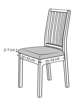 4pcs/set Stretch Dining Chair Seat Covers Jacquard Elastic Upholstered Chairs Cushion Slipcover Anti-Dirty Protector Removable