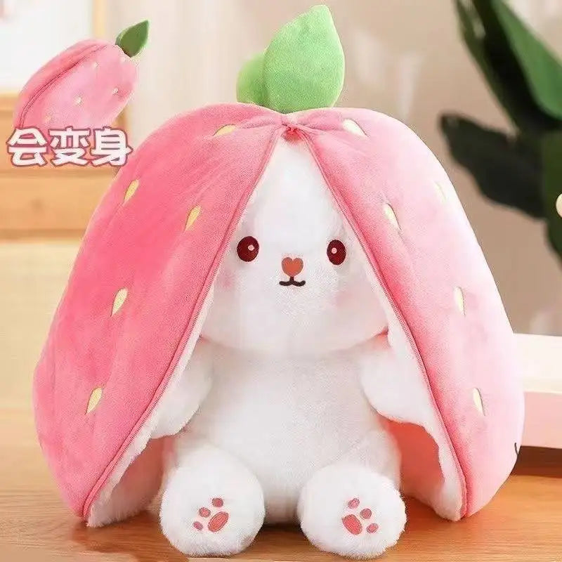 Strawberry Bunny Rabbit Plush Stuffed Doll Toy