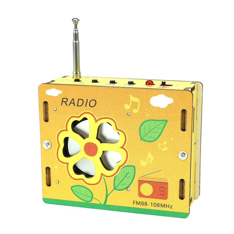 DIY Science Toys Wooden Puzzle Assembled Model Aviation Satellite Fan Solar Energy Science Discovery STEAM Education