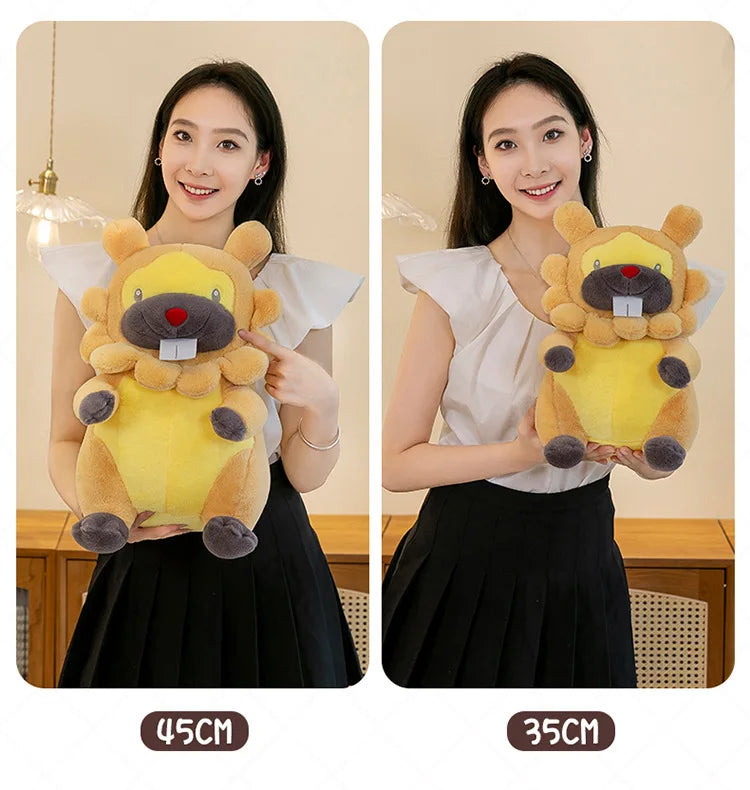 70cm Kawaii Pokemon Bidoof Plush Toy Bidoof Stuffed Doll Sleeping Pillow Cute Plushie Kids Birthday Gift for Children Wholesale