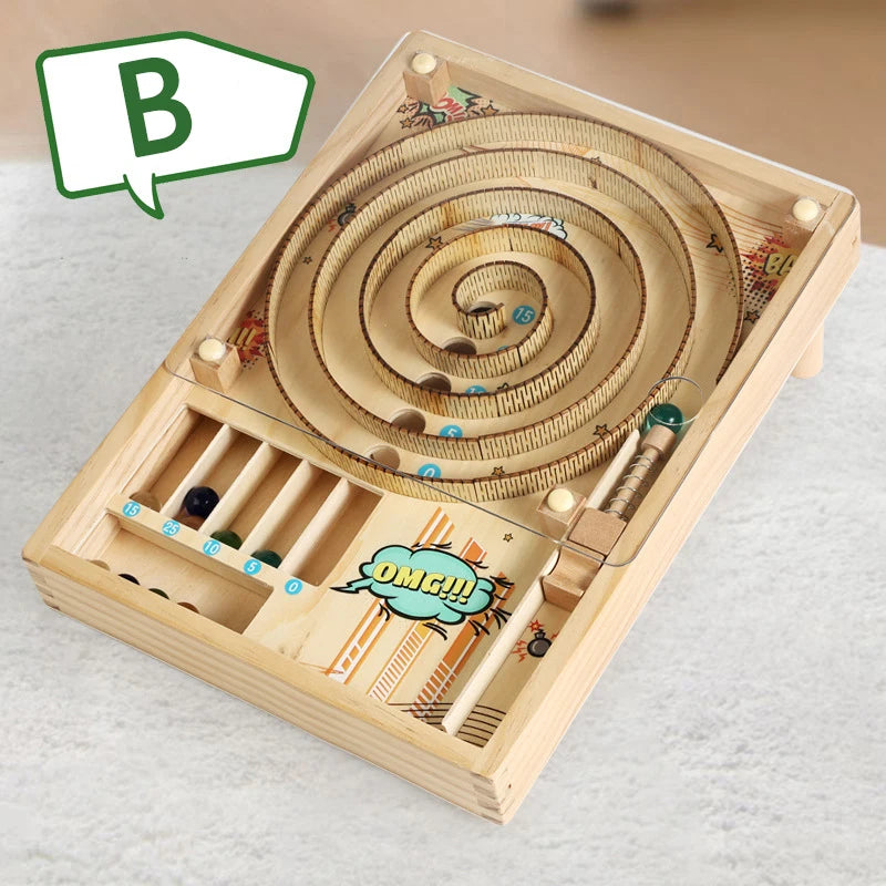 Wooden Pinball Table Game – Party & Brain Teaser Toy
