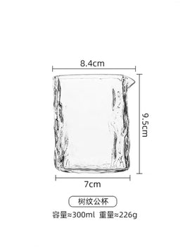 Transparent Uneven Hammer Pattern Glass Fair Cup Tea Mugs Chahai Tea Justice Cup Kung Fu Tea Pitcher Tea Set Accessories Teaware
