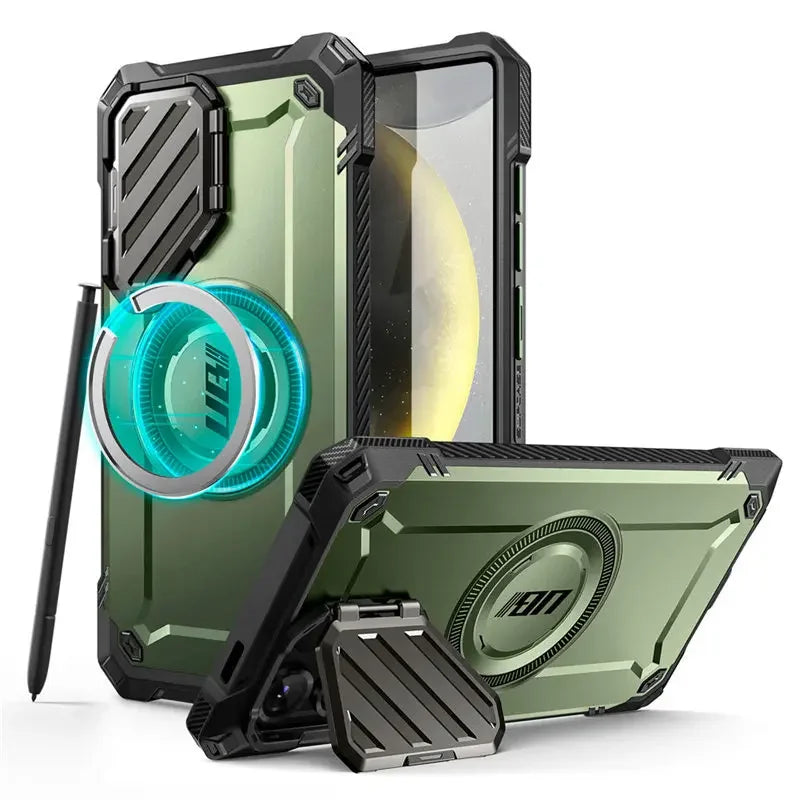For Samsung Galaxy S25 Ultra Case UB Mag XT Heavy Duty Rugged Strong Phone Case with Camera Cover Kickstand