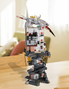 1000pcs Gringottses Wizard Tower Magic World Dragon MOC Building Bricks Set Blocks Toys for Adult Birthday Gifts