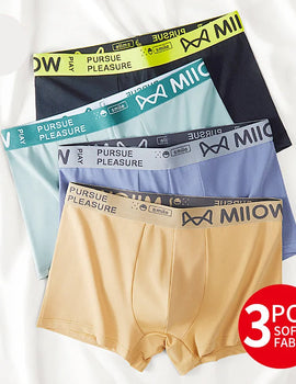 3-Pack Men’s Cotton Graphene Boxers – Soft, Antibacterial, 4XL Underwear