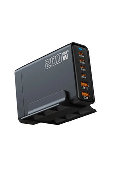 200W Gallium Nitride Multi Port Charging Station - Electronic devices for mobile phones/tablets can be charged simultaneously