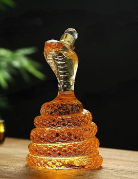 Snake Shaped Wine Bottle 500/1000mI High Borosilicate Glass Process Chinese Zodiac Snake Transparent Empty Bottle Whisky Bottle