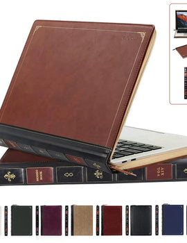 PU Leather Laptop Sleeve for MacBook Air Pro 13 14 15 16 inch M4 M3 M2 M1 A3113 A2681 A2337 A2338 A3112 A3114 A3403 Vintage Cove