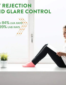 Frosted Window Film Privacy Opaque Non Adhesive Static Glass Stickers for Home Bedroom Bathroom Matte Thermal Windows Rolls