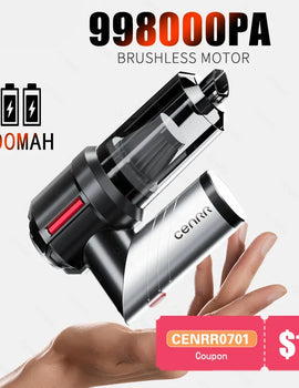 998000PA High Suction Car Vacuum Cleaner Cordless Handheld Cleaner Portable Powerful Wireless Car Cleaner Home Appliance