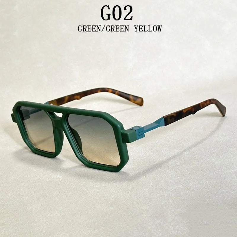 Vintage Square Sunglasses With UV400 Protection