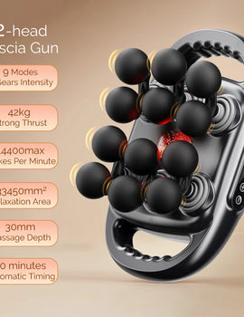 12-Head Fascia High Frequency Vibration Body Massage Back Massager Waist Massager Neck Shoulder Thigh Fascia masajeador