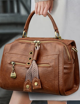 Handbags High Quality Leather Shoulder Bags Designer Solid Color Handbag