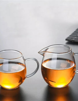 Heat Resisting Clear Glass Tea Pitcher Glass Tea Pot Fair Cup Cha Hai Chinese Kung Fu Tea Set Milk Glass Pitcher Coffee Pot