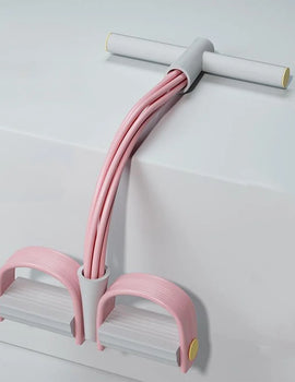 6-Tube Resistance Bands Yoga Pedal Puller Abdomen Waist Arm Training Elastic Pull Rope fitness Exercise At Home