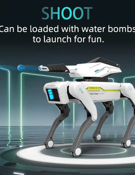 Electric RC Intelligent Robot Dog Multifunction RC Mechanical Dog with turret Educational Toy Bionic Smart Robot Toy