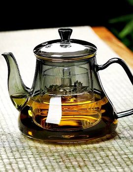 Cooking Puer Flower Tea High Borosilicate Glass Teapot With Tea Strainer Infuser Filter Steaming And Boiling Kungfu Tea Pot