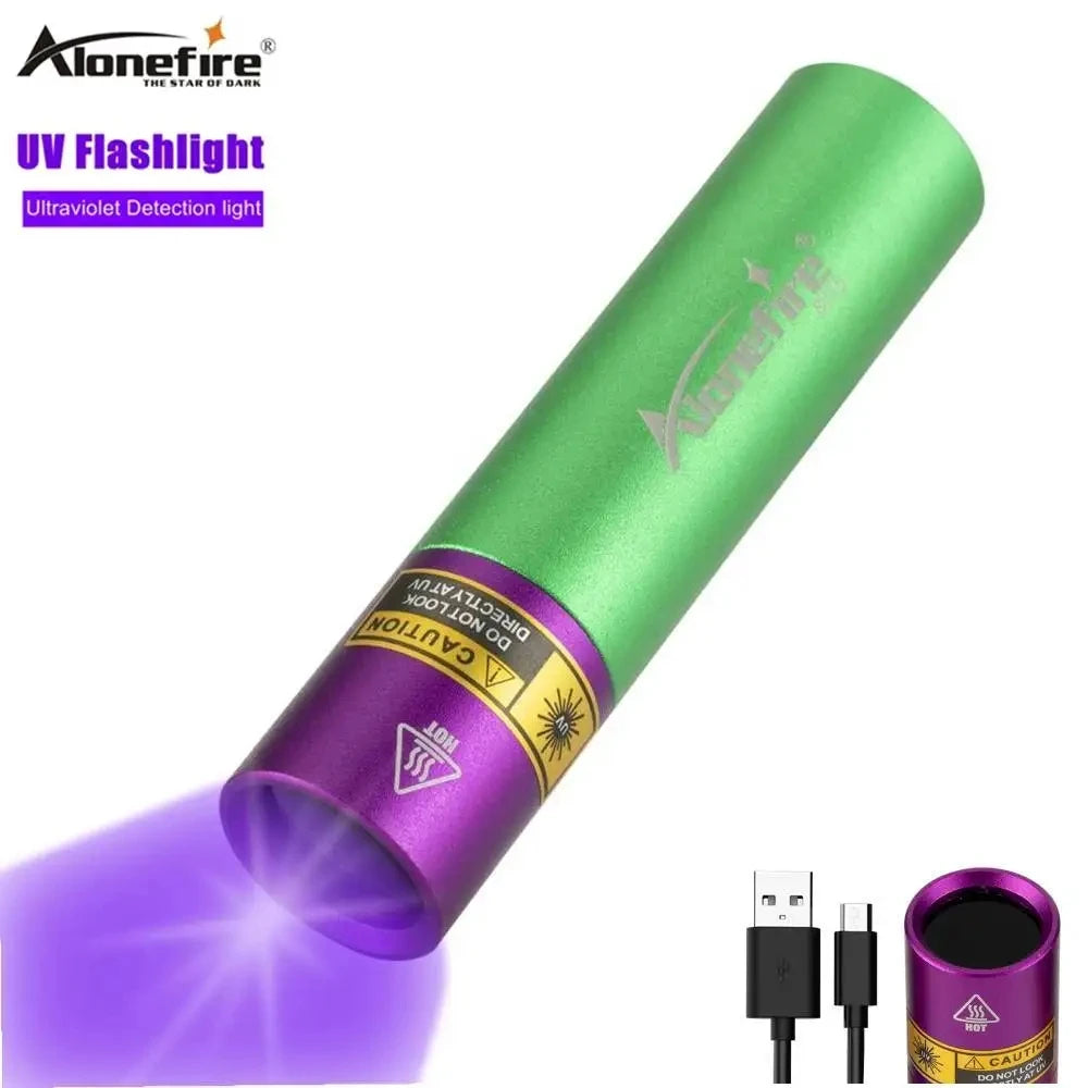 365nm UV Rechargeable Blacklight Flashlight For Detection