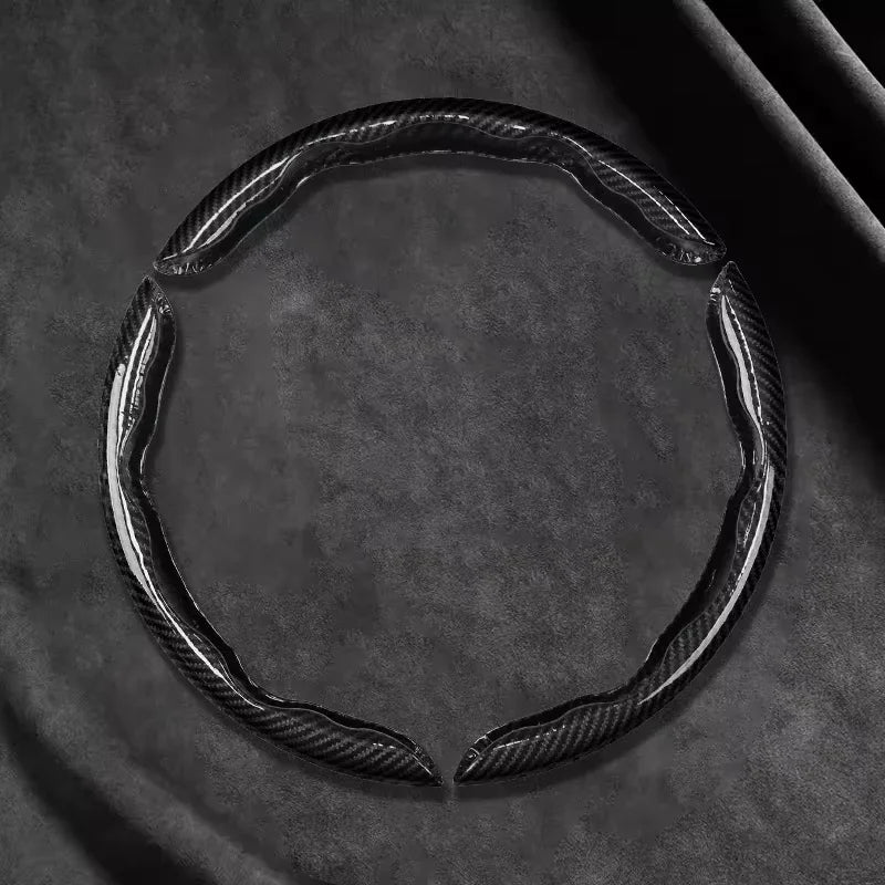 Carbon Fiber Silicone Car Steering Wheel Cover Anti Slip