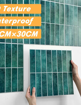 3D Mosaic Peel and Stick Wall Panel Matt Linear Self Adhesive Kitchen Tile Backsplash Bathroom Waterproof Wall Sticker