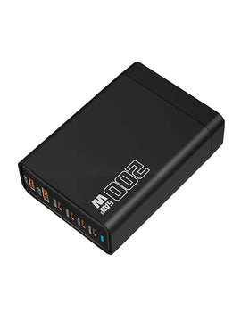 200W Gallium Nitride Multi Port Charging Station - Electronic devices for mobile phones/tablets can be charged simultaneously