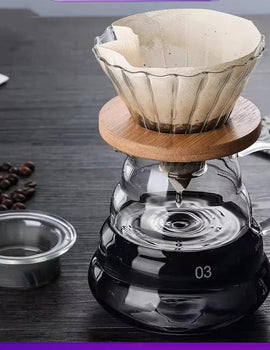 300/500/700ml Glass Coffee Pot With Filter Drip Brewing Hot Brewer Cloud Shaped Kettle Coffee Brewer Utensils Clear Teapot