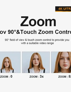 4K Webcam Mini Camera for Pc Autofocus megnetic Privacy Cover Dual Microphone for Live Streaming Online Class Video Conference