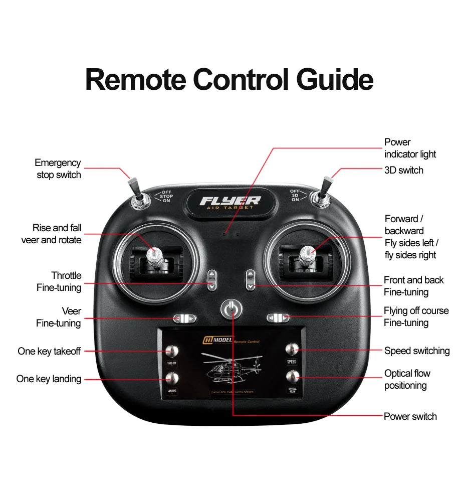 Remote Control Black Hawk Helicopter With Optical Flow Positioning