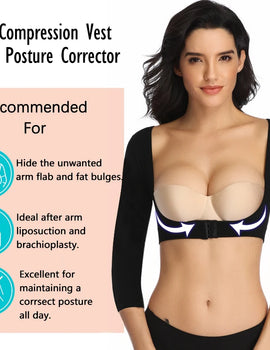 Upper Arm Shaper Post Surgical Slimmer Compression Sleeves Posture Corrector Tops Shapewear for Women Slimming Vest