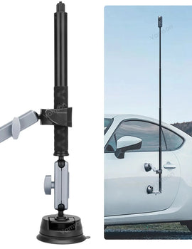 Car Suction Cup Holder with Double Ball Head Adapter with Invisible Selfie Stick for Insta360 One R X2 GoPro Accessories