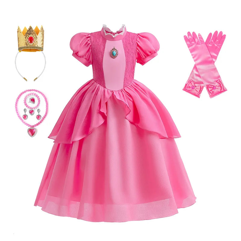 Mermaid Princess Cosplay Dress for Girls Carnival Birthday Party Costume